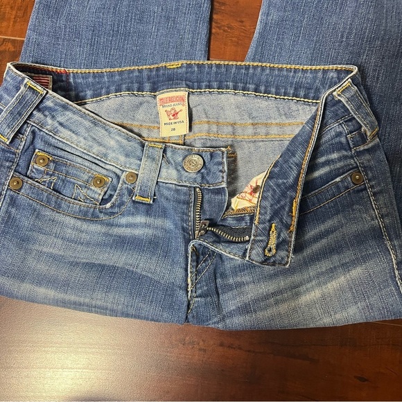 TRUE RELIGION Denim Lizzy Capri Jean Cropped Low Rise Blue Size 28 - Picture 7 of 12